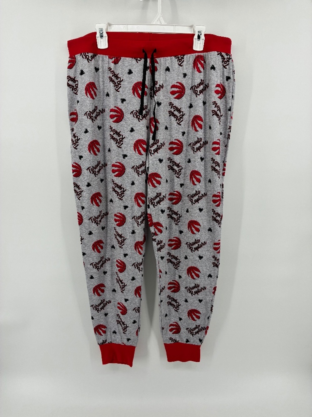NBA Toronto Raptors Red and White Pajama Bottoms